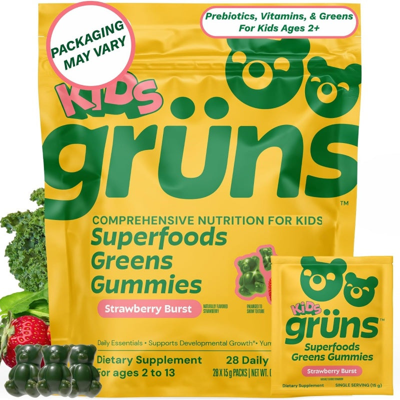 Gruns Adult Greens Gummies Multivitamin & Prebiotic Fiber, 28 ct